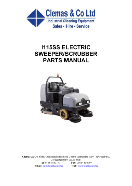 i115ss electric sweeper/scrubber parts manual
