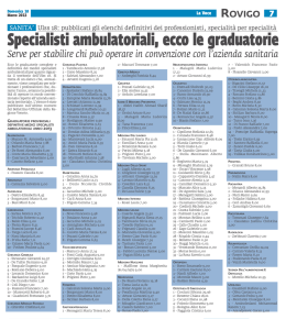 Specialisti ambulatoriali, ecco le graduatorie