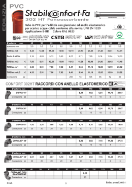 Listino tubi e raccordi PVC Stabil CONFORT FA 302HT