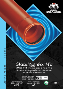 Tubi e raccordi Stabil CONFORT FA 302HT con anello elastomerico