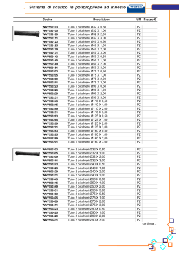 Sistema di scarico in polipropilene ad innesto
