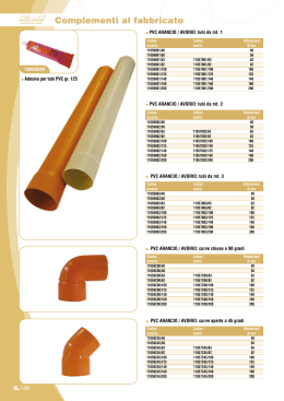 Tubi in PVC per edilizia