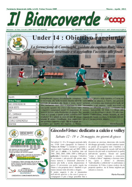 Il Biancoverde marzo aprile 2012