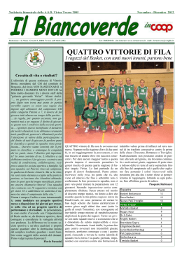 Il Biancoverde dicembre 2012