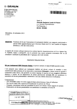 BRAUN - Asl Nuoro - Regione Autonoma della Sardegna