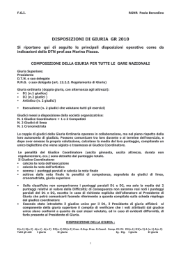 disposizioni di giuria 2010 - Comitato Regionale Campania F.G.I.
