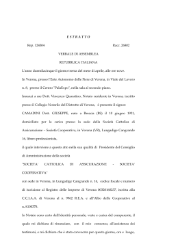 Verbale dell`Assemblea dei Soci 2005 che ha