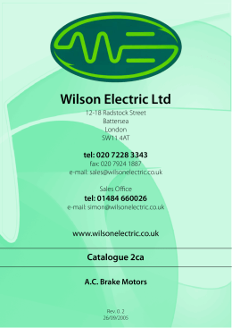 Cataloghi FE 2CA - Wilson Electric