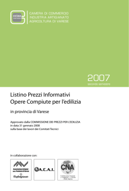 Listino Prezzi Informativi Opere Compiute per l