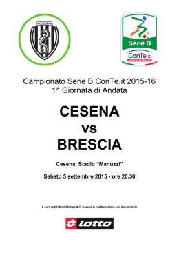 Scarica il match analysis di Cesena-Brescia