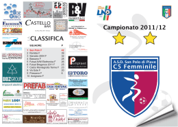 Campionato 2011/12 CLASSIFICA C5 Femminile