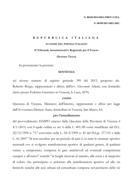 TAR Veneto n. 436 del 2014 - Italia ius | Diritto Amministrativo Italiano