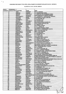 Elenco generale con sedi di servizio