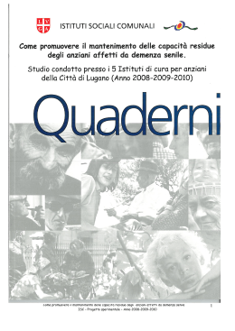 Istituti Sociali Comunali - Pro Senectute Ticino e Moesano