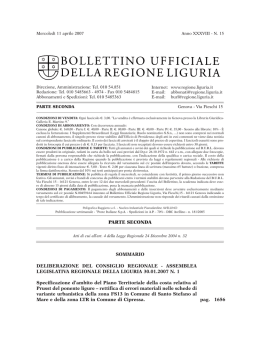 N. 15 Bollet. parte II - Bollettino Ufficiale Regione Liguria