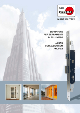 SERRATURE PER SERRAMENTI IN ALLUMINIO Locks for