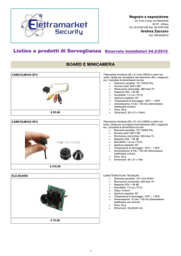 Listino e prodotti di Sorveglianza Riservato Installatori 04.2/2015