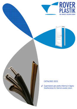Guarnizioni per porte interne in legno CATALOGO 2015