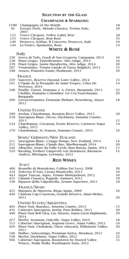Wine List - Biltmore Hotel
