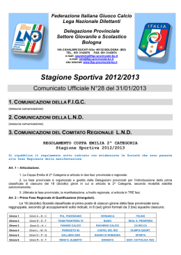 Stagione Sportiva 2012/2013 - FIGC Delegazione Provinciale di