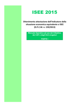 Manuale utente Riforma ISEE