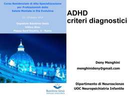 ADHD, criteri diagnostici