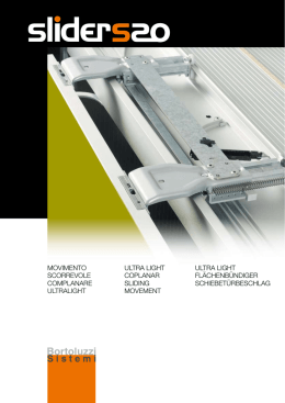 movimento scorrevole complanare ultralight ultra light