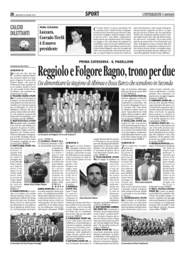 Da dimenticare la stagione di Albinea e Boca Barco