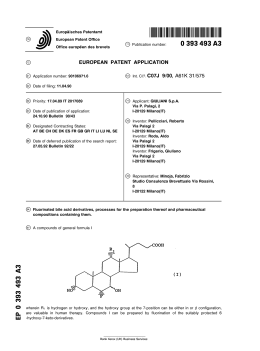 Fluorinated bile acid derivatives, processes for the preparation