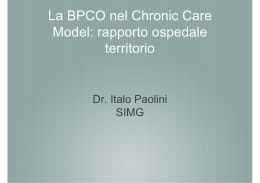 La BPCO nel Chronic Care Model: rapporto ospedale - Area-c54