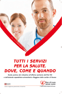 Tutti i servizi per la salute. Dove, come e quando.
