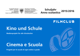 Kino und Schule Cinema e Scuola - Bereich Innovation und Beratung