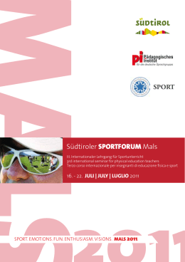 sport - Südtiroler Sportforum Mals 2015