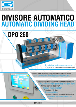 divisore automatico automatic dividing head dpg 250
