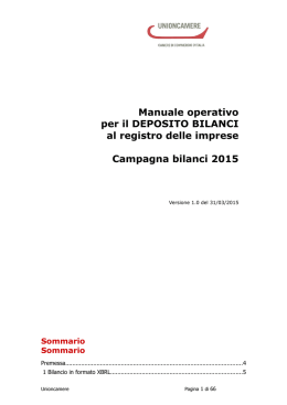 Manuale nazionale per il deposito dei bilanci al registro delle
