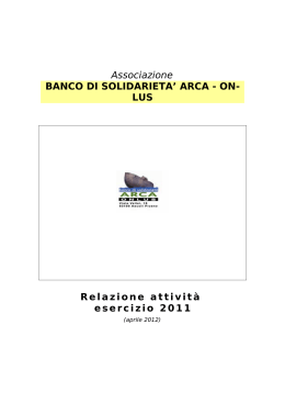 Associazione BANCO DI SOLIDARIETA` ARCA - ON