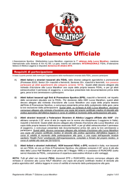 maratona regolamento