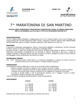 Scarica il regolamento - Maratonina di San Martino
