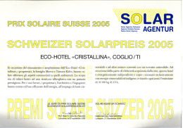 Premio svizzero Solar 2005 - Eco