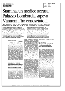 Stamina, un medico accusa: Palazzo Lombardia sapeva, Vannoni l