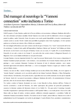 “Vannoni connection” sotto inchiesta a Torino