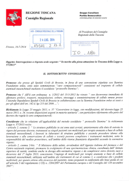 REGIONE TOSCANA Gruppo Consiliare