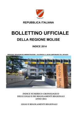 INDICE 2014 - Regione Molise