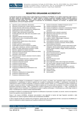 REGISTRO ORGANISMI ACCREDITATI