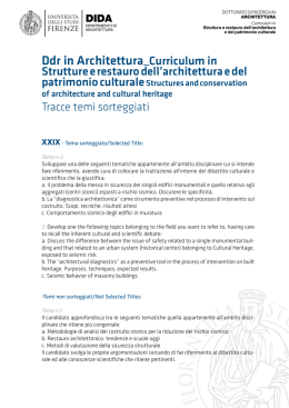 Tracce temi - Dipartimento di Architettura