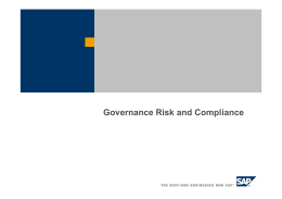SAP Governance, Risk and Compliance - e