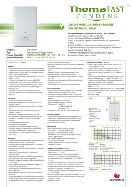 ThemaFast Condens Dati per il certificatore Saunier Duval