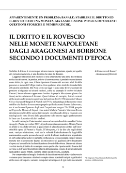 il dritto e il rovescio nelle monete napoletane dagli aragonesi ai