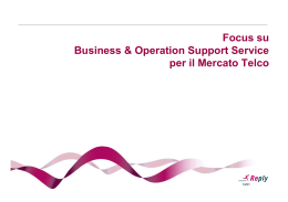 Business & Operation Support Service per il Mercato Telco