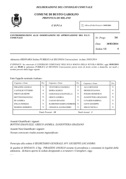 Delibera approvazione pgt